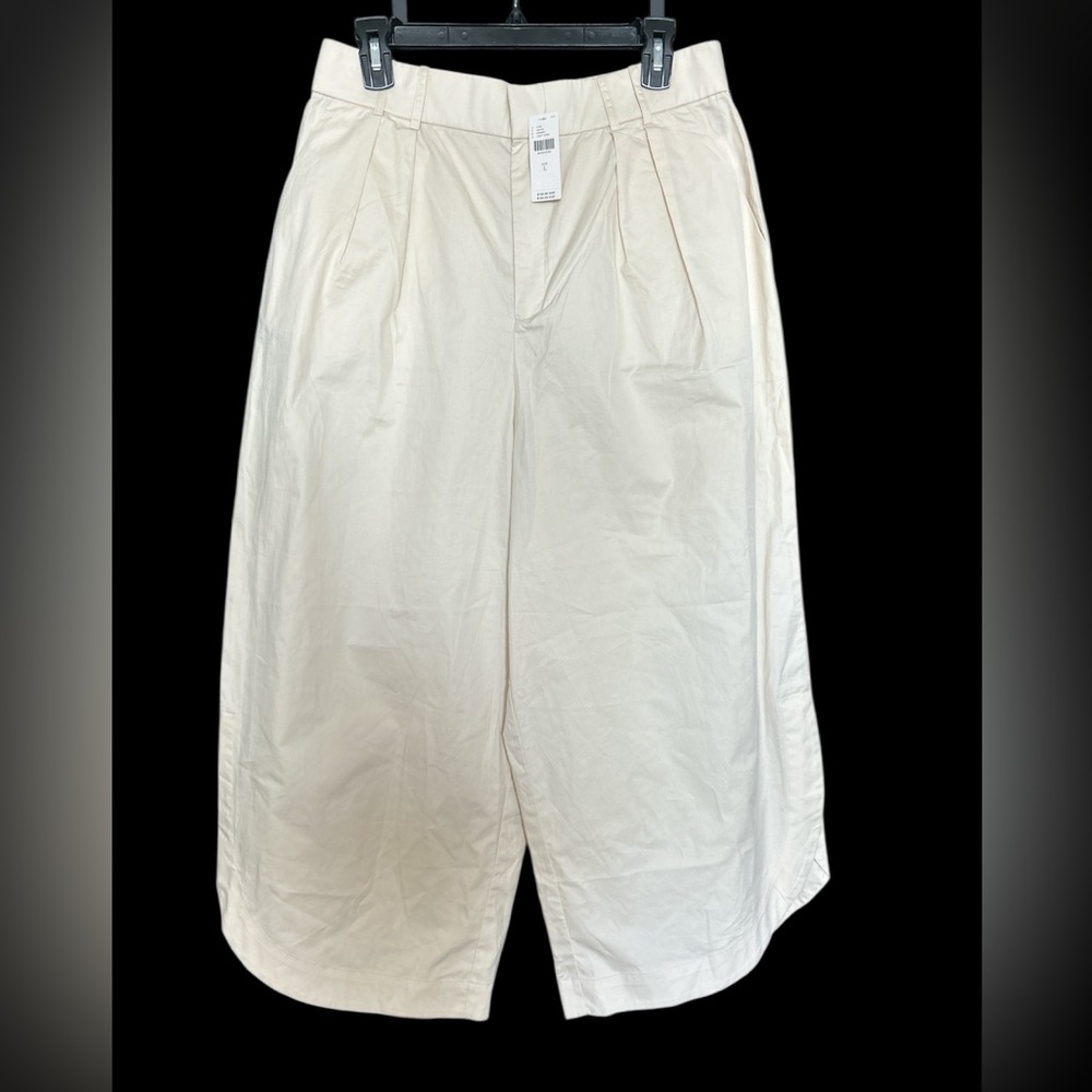 Anthropologie X Mare Mare Wide Leg Trouser Gaucho Pants Size Large NWT Ivory